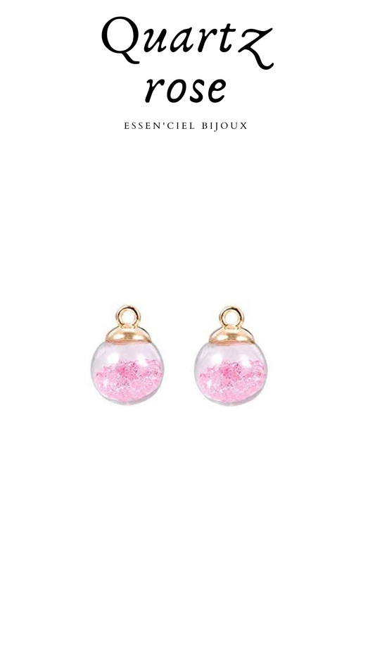 X2 Rose Quartz Pendants